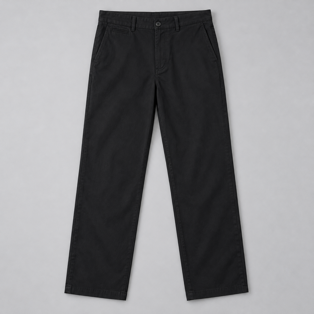 Bramwell cotton trousers in Black, full front view